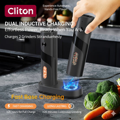 Electric Salt and Pepper Grinder Set – Rechargeable Automatic Mills with LED Light, Adjustable Coarseness & 3.72oz Capacity for Home Kitchen, BBQ, Restaurant & Outdoor Entertaining