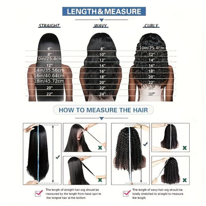 Straight Bob Human Hair Wig with Full Bangs, 250% Density, Rose Net Cap and 10-18 Inch Lengths