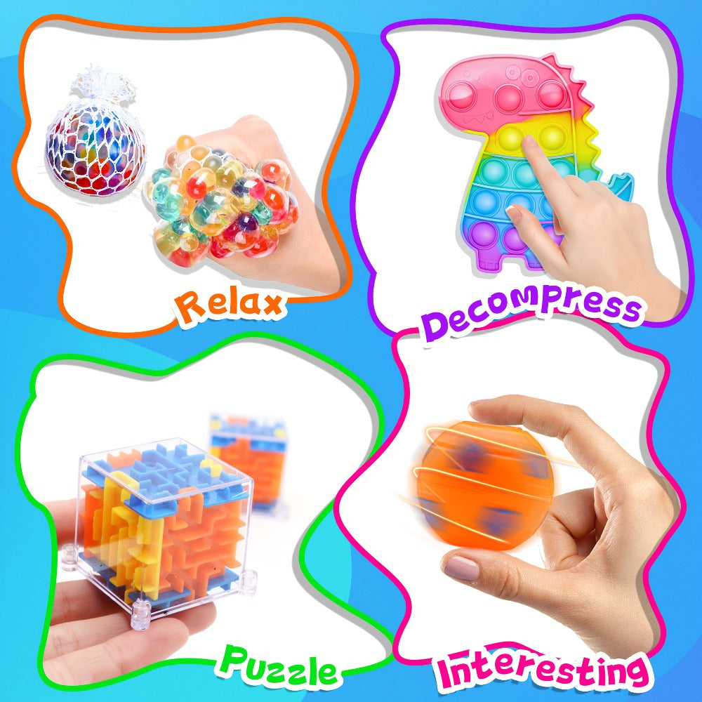 Bulk Assorted Mini Fidget Toy Party Pack for Events with 1000-Piece or 1200-Piece Checkout Options