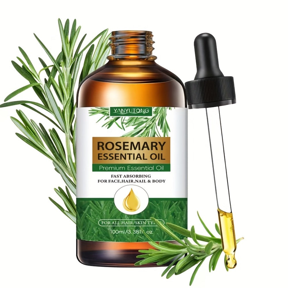 Essential Oil Rosemary External-Use Dropper Bottle with 1-Piece, 2-Piece or 1.01oz Listed Options