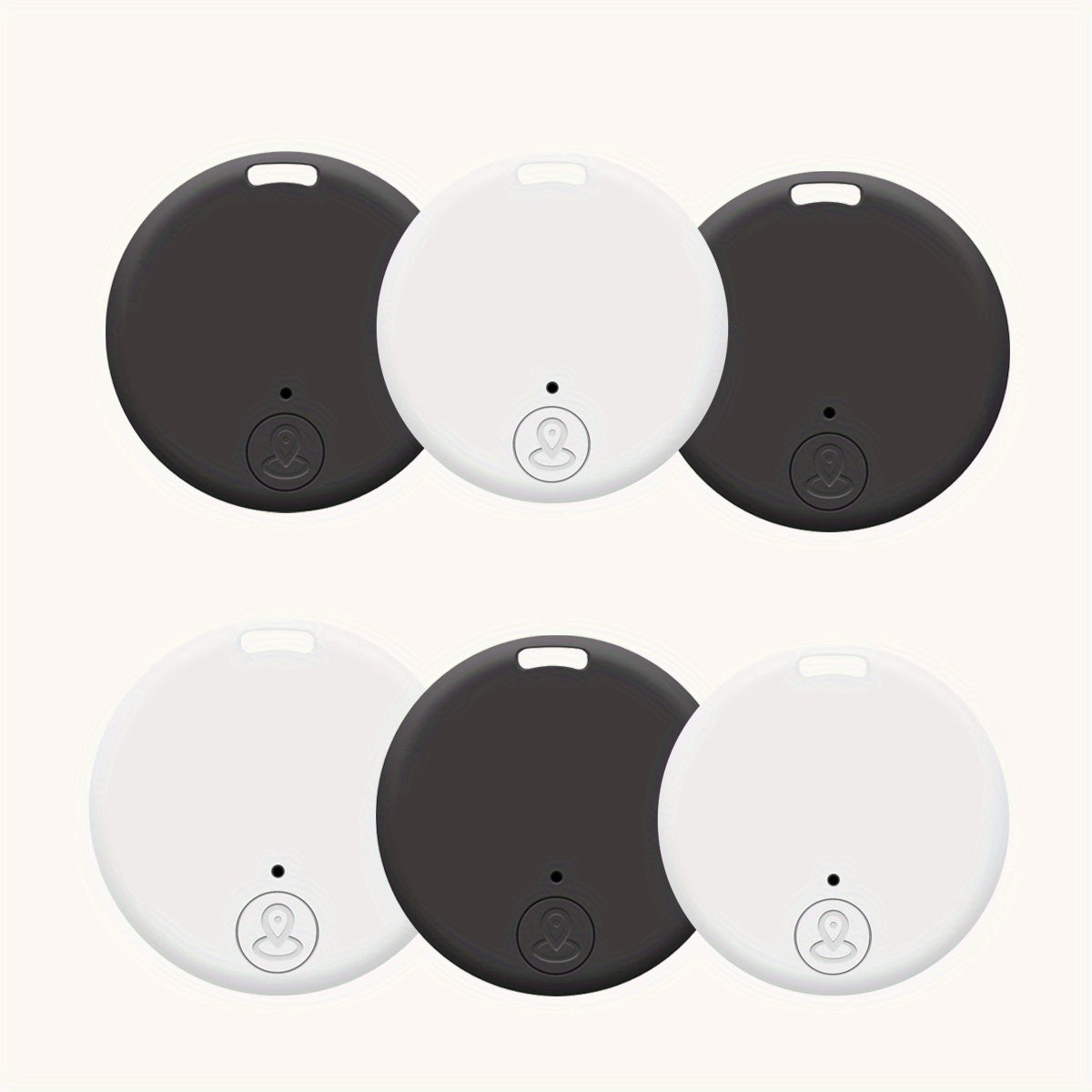 Bluetooth Key Finder Anti-Loss Tracker 6-Pack – Smart Wireless Locator for Car Wallet Bag Luggage Pets Kids – White / Mixed Colors / Black & White Combo