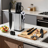 Stainless Steel 10-piece Black Knife Set