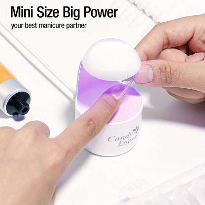 Mini UV LED Nail Lamp, Portable Compact Gel Nail Curing Light for Travel & Home, Fast Gel Polish Dryer for