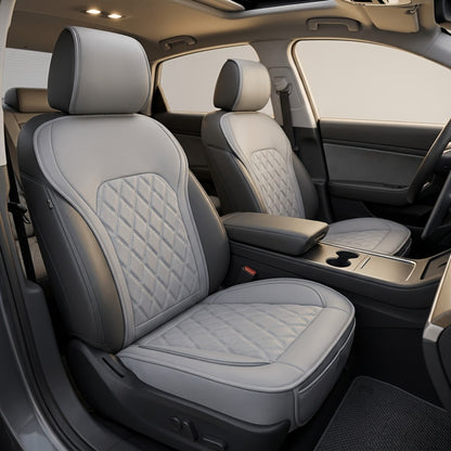 Car Seat Covers Front Pair with Full-Surround High-Back Design and Fifteen Color or Pattern Options