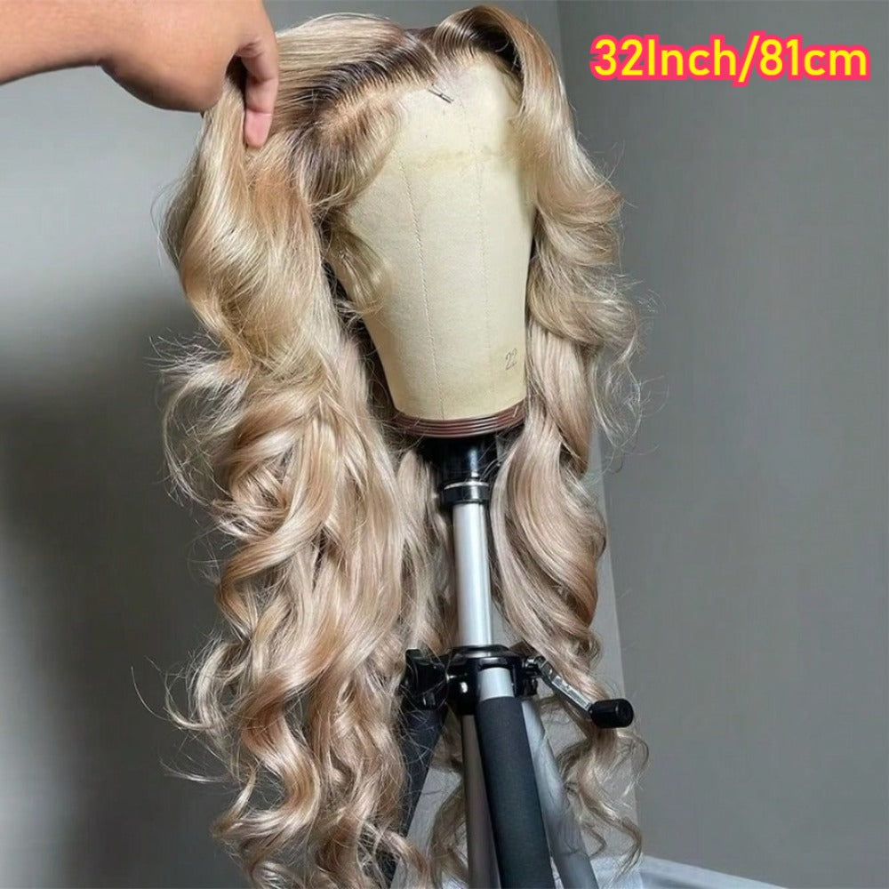 Synthetic Wig 32-Inch 13x4 HD Lace Front Waves with 200% Density in Three Colors for Cosplay Looks
