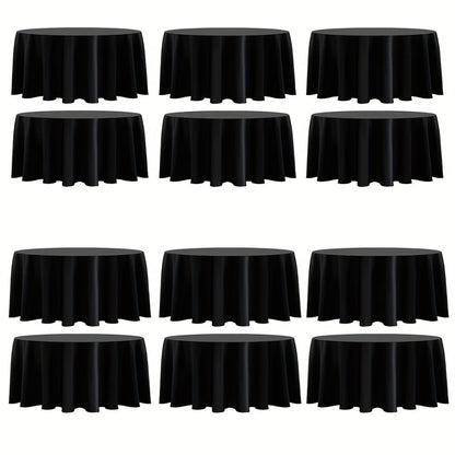 120-Inch Round Tablecloth Multipacks in Black or White with Six-, Twelve- or Eighteen-Piece Options