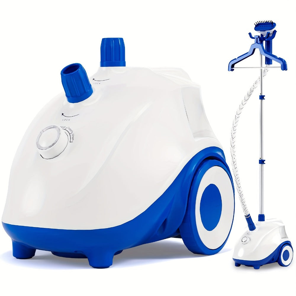 1500W Floor-Standing Garment Steamer with 1.8L Tank, 45-Second Heat-Up and Up to 60-Minute Steam Label