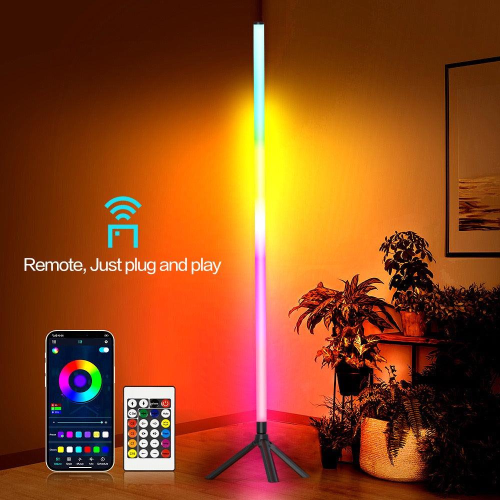 48.8-Inch RGB Tube Floor Lamp with Tripod Stand in One- or Two-Pack App and Remote Checkouts