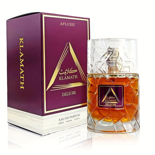 Men's Eau de Toilette Long-Lasting Warm Spicy Cologne Vanilla Amber Cinnamon Bergamot Tonka Bean Day to Night Fragrance Klamath Deliur Brown Edition Gift