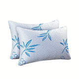 Two-Pack Blue Bamboo Fiber - King