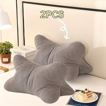 Triangular Lumbar Support Pillow Chenille, Breathable Back Cushion with Hidden Zipper for Office Chair Sofa Bed