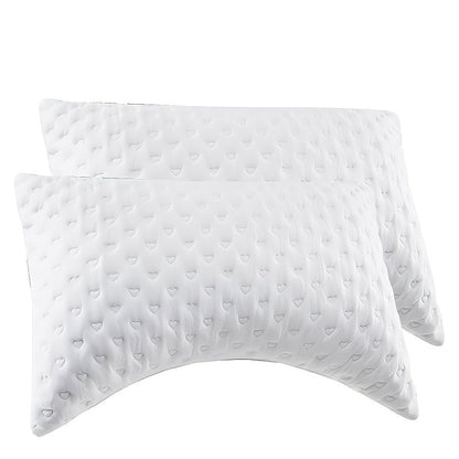 Pillow Set for Beds in Standard, Queen or King Size with Gusseted Edges and 2- or 4-Piece Options