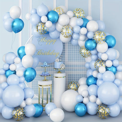 Two-Piece Flexible Gold Balloon Arch Stand Kit with 8FT and 5FT Columns, Bases and Attachments