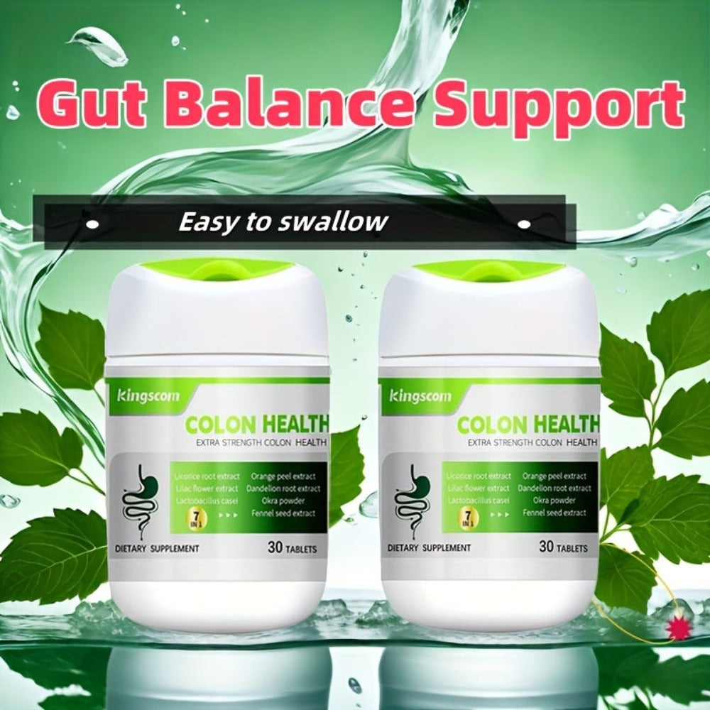 Gut Health Supplement Tablets with Licorice Root & Dandelion Root — High Fiber Herbal Formula for Digestive Wellness, Bloating Relief, Detox & Microbiome Support | 60 Tablets | 30-Day Supply