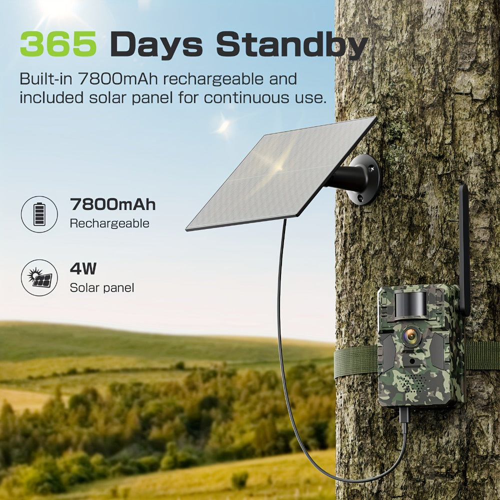 4G Cellular Trail Camera 2K No WiFi Required with Phone App Remote View, Wireless Game Camera for Deer Hunting