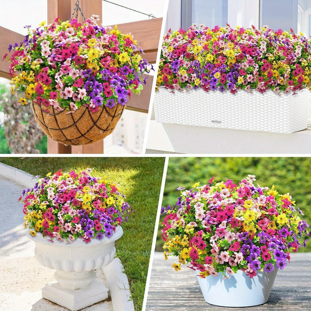 Artificial Flowers Mixed-Color Daisy Bundles in 18, 36 or 54-Pack Options with Flexible Stems