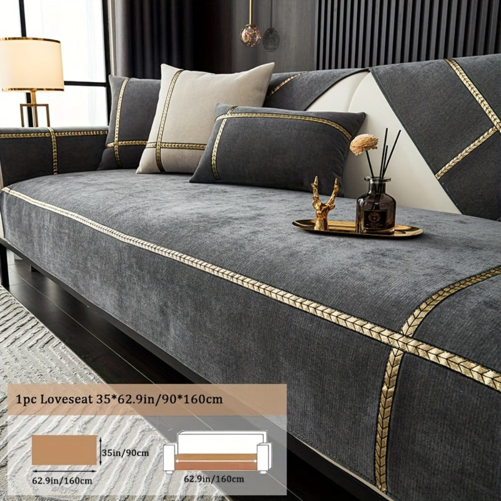 Sofa Cover 350 GSM Chenille Knit Panels for Single Seat, Armrest and 2, 3 or 4-Seater Sofa Sections