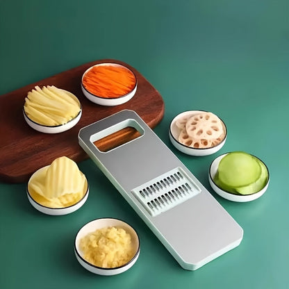Mandoline Slicer 6-in-1 Vegetable Slicer Set with Interchangeable Blades - Stainless Steel for Home Cooking, Dining and Outdoor Meals