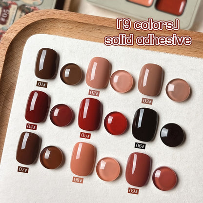 Gel Nail Polish – Set 9 Colors Autumn Harvest High Saturation Soak-Off LED — Alcohol-Free Long-Lasting Solid Kit with Light Therapy Pen…