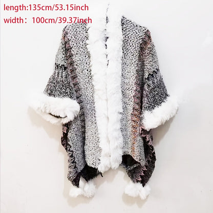 Capes & Cloaks - Women's Cape Shawl Velvet Cloak Ethnic Style Cardigan Wrap for Travel - product detail view 4