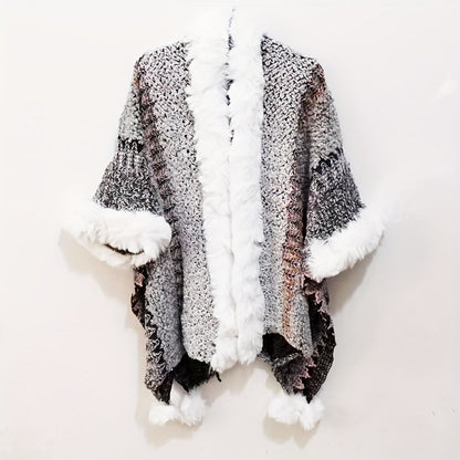Capes & Cloaks - Women's Cape Shawl Velvet Cloak Ethnic Style Cardigan Wrap for Travel - product detail view 5