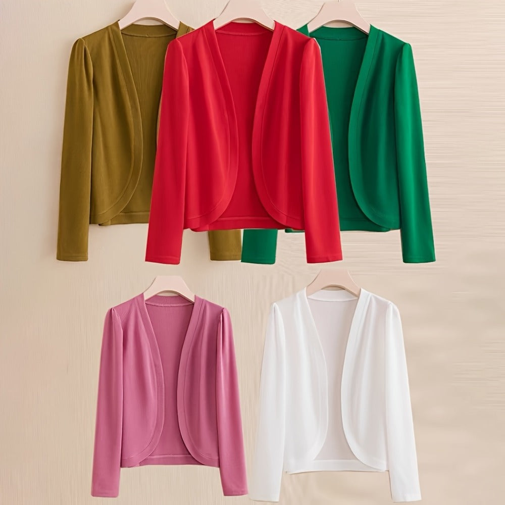 Cardigans - Women's Cardigan Long Sleeve Open Front Shawl Lightweight Sun Protection - product detail view 9