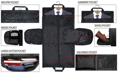 Carry On Luggage – 17 Pockets, 55L, Convertible, for Travel – detail view 11