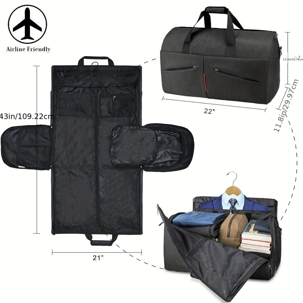 Carry On Luggage – 17 Pockets, 55L, Convertible, for Travel – alternate view