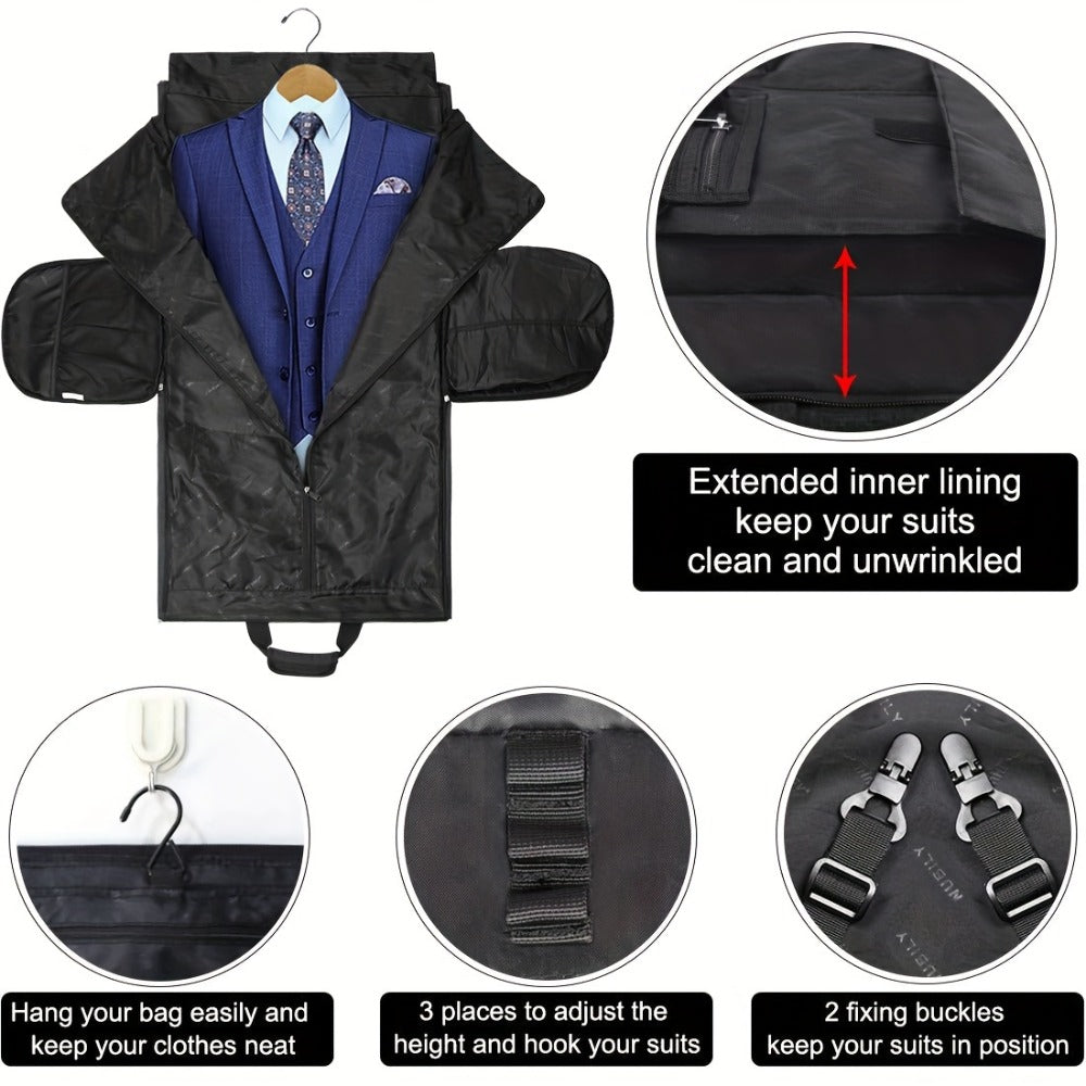 Carry On Luggage – 17 Pockets, 55L, Convertible, for Travel – detail view 3