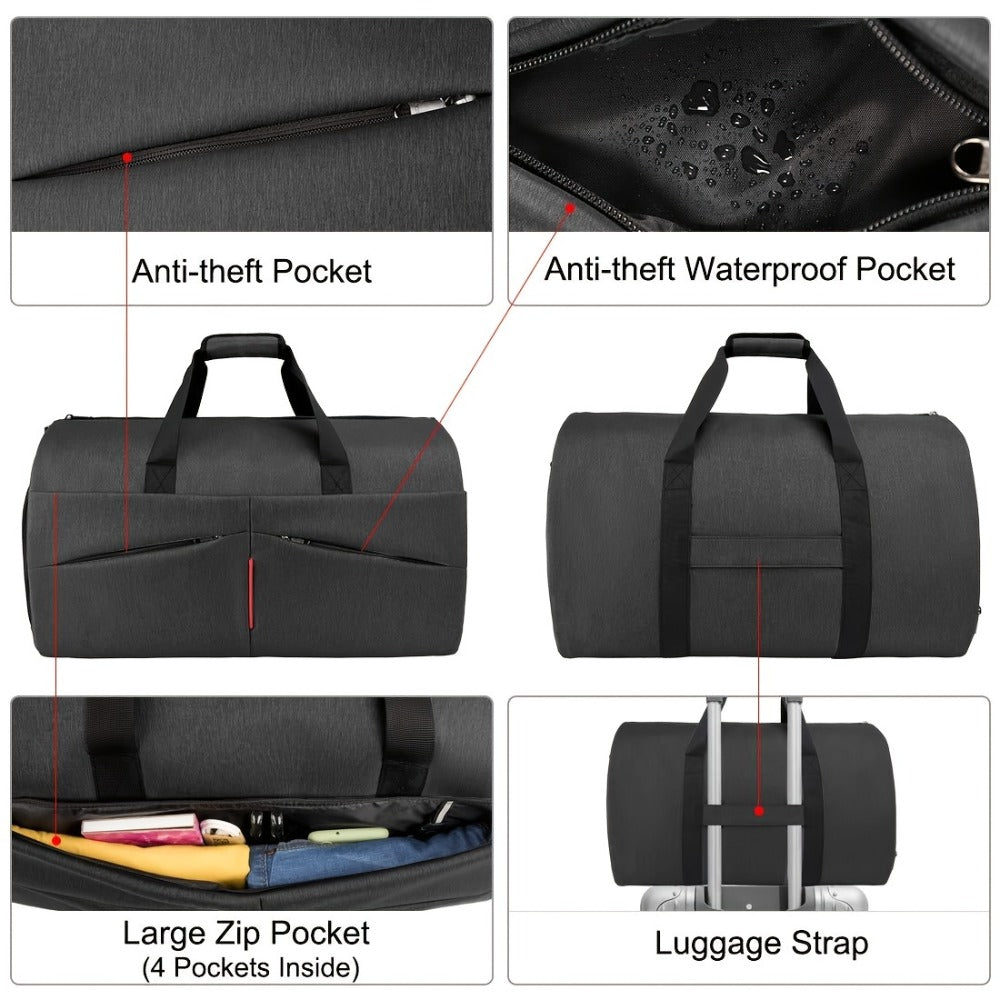 Carry On Luggage – 17 Pockets, 55L, Convertible, for Travel – detail view 6