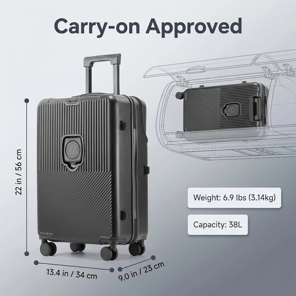 Carry On Luggage – 20 Inch, Combination Lock, Lightweight, for Travel – detail view 5