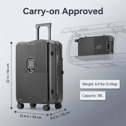 Carry On Luggage – 20 Inch, Combination Lock, Lightweight, for Travel – detail view 5