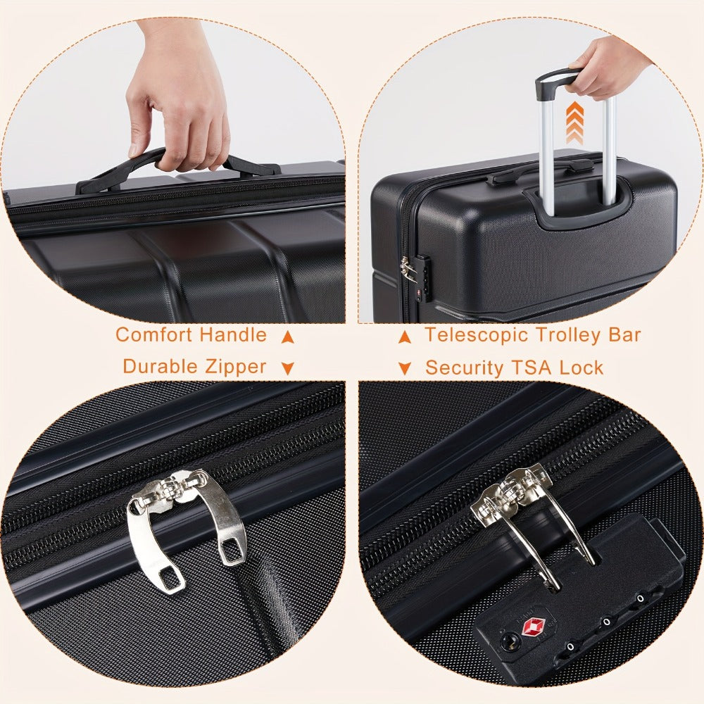 Carry On Luggage – 20 Inch, Hardshell, Expandable, Spinner Wheels – detail view 6