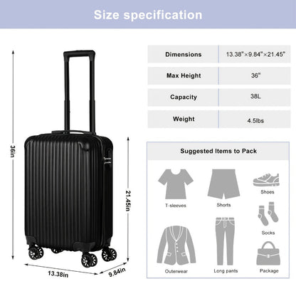 Carry On Luggage – 20 Inch, Lightweight, TSA Lock, for Travel – detail view 11
