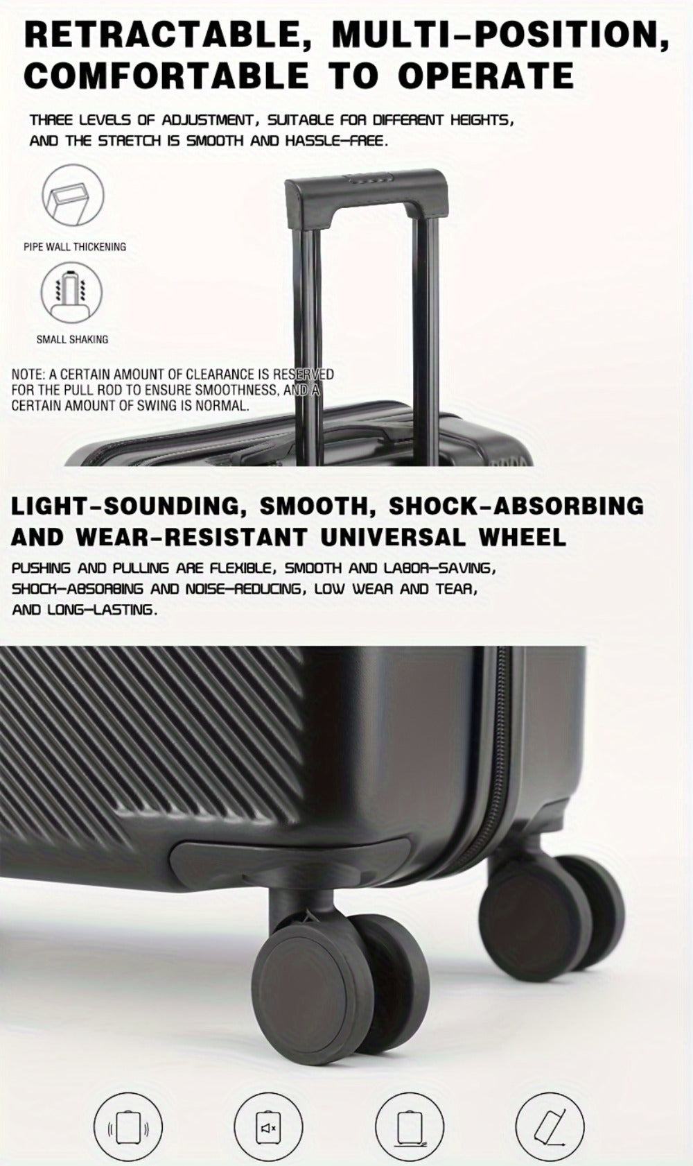 Carry On Luggage – 20 Inch, USB Charging, Spinner Wheels, for Travel – detail view 15