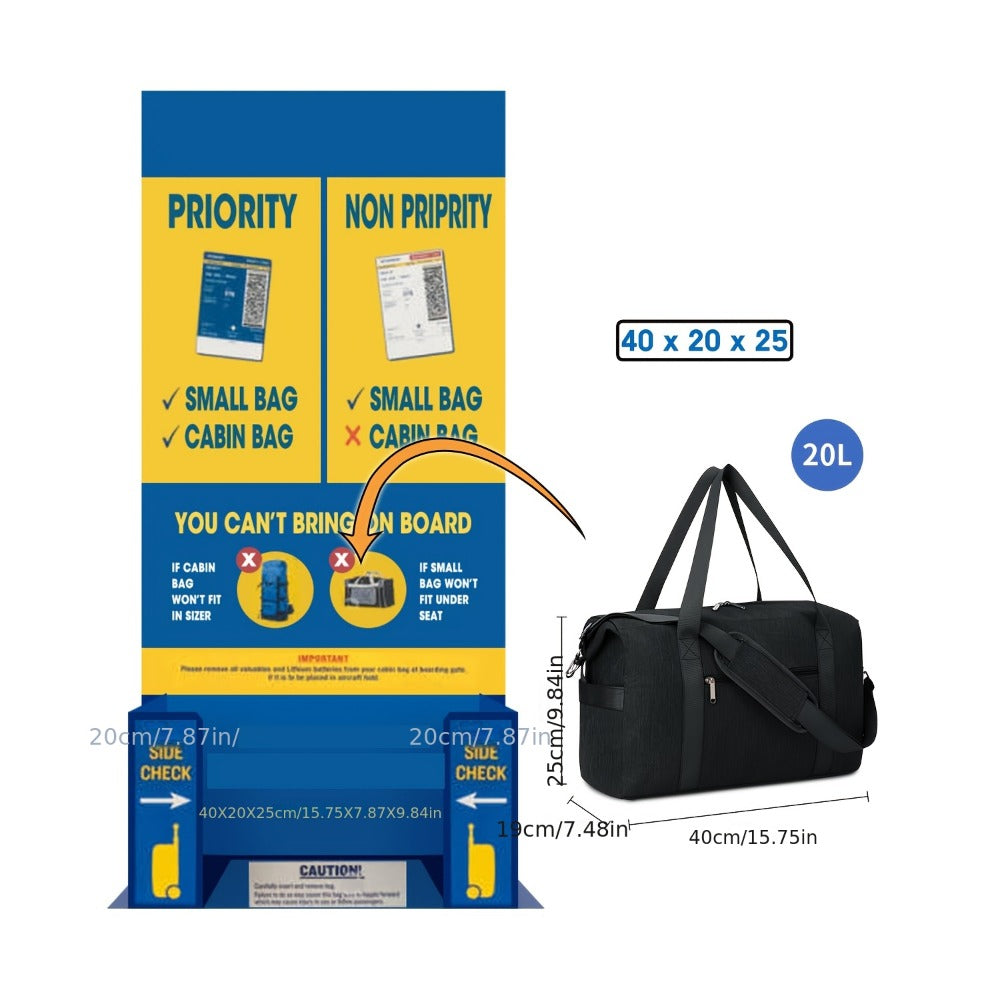 Carry On Luggage – 20L, Foldable, for Travel & Work – detail view 2