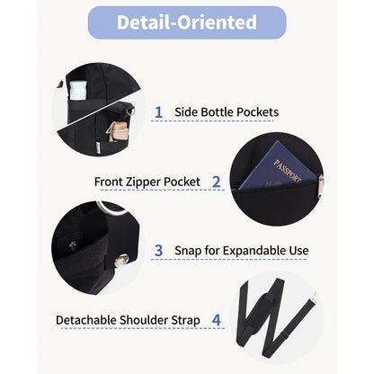 Carry On Luggage – 20L, Foldable, for Travel & Work – detail view 4