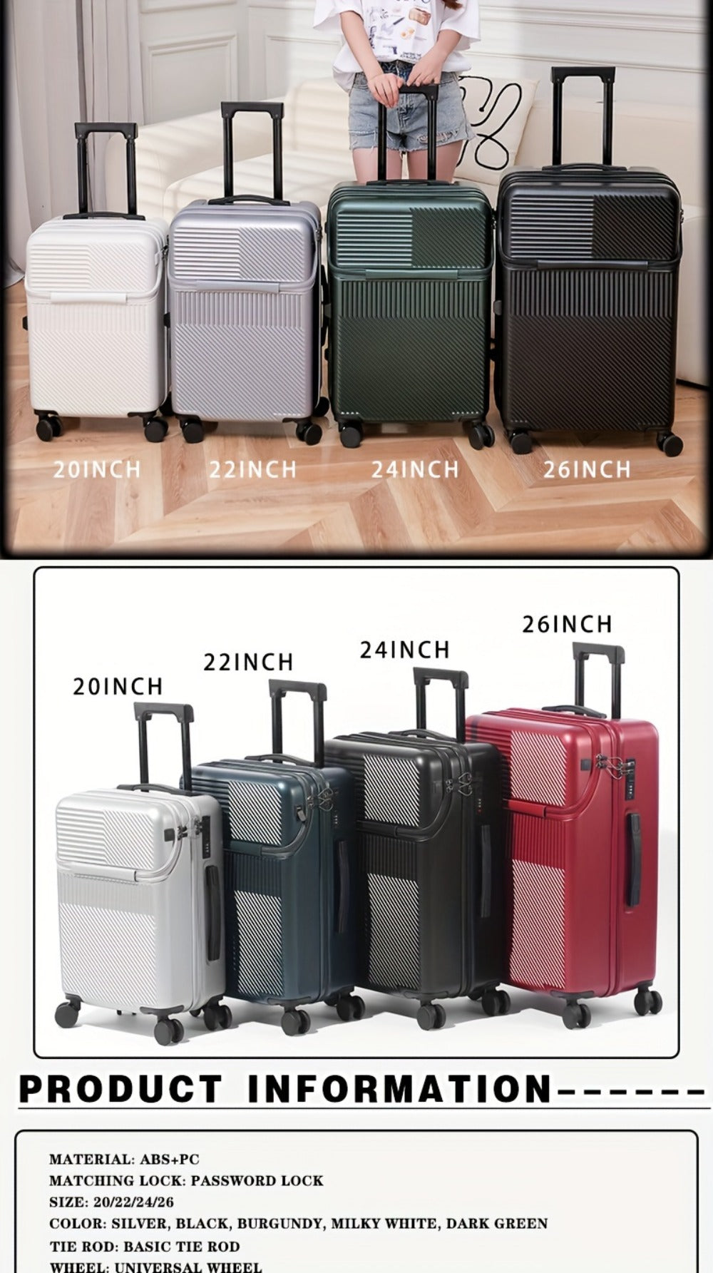 Carry On Luggage – 24 Inch, Lightweight, for Travel & School – detail view 18