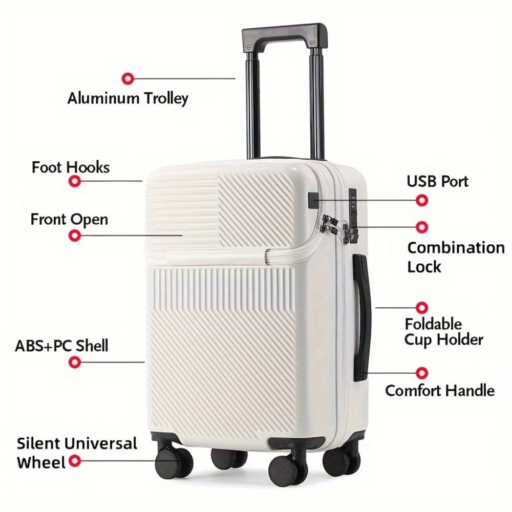 Carry On Luggage – 26 Inch, TSA Lock, Spinner Wheels, for Travel – detail view 12