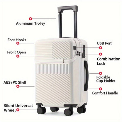 Carry On Luggage – 26 Inch, TSA Lock, Spinner Wheels, for Travel – detail view 12