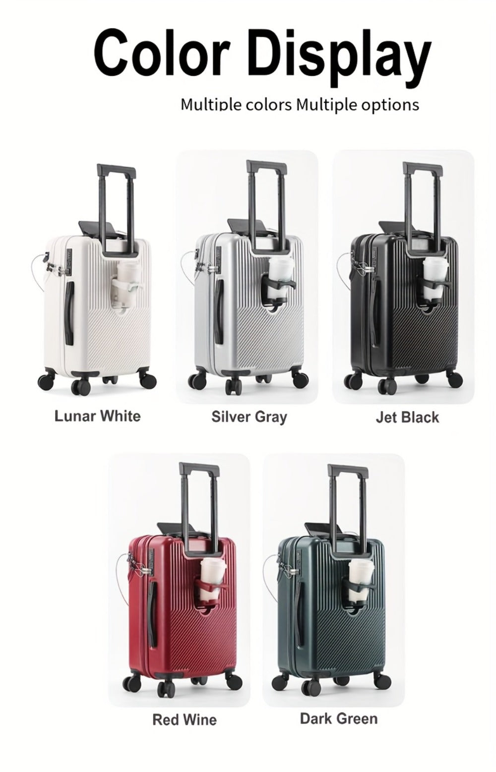 Carry On Luggage – 26 Inch, TSA Lock, Spinner Wheels, for Travel – detail view 20