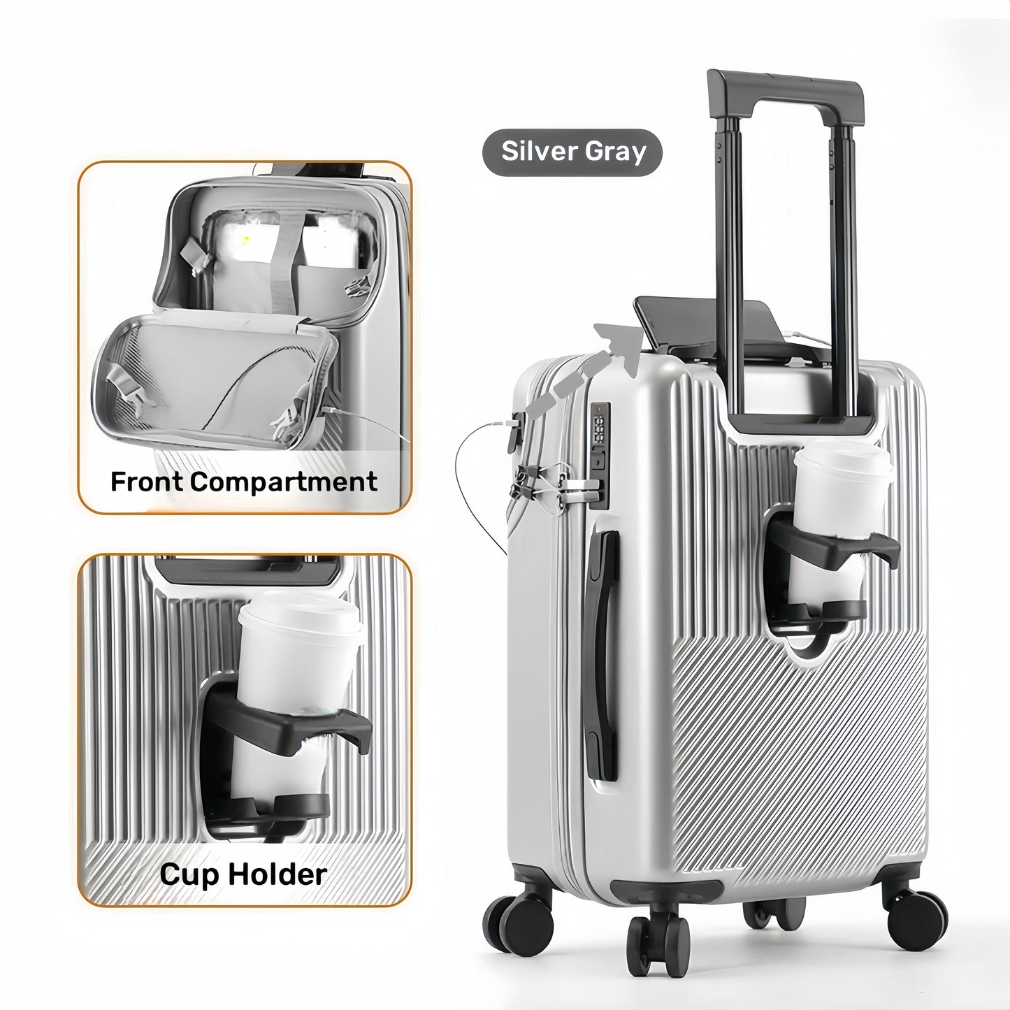 Carry On Luggage – 26 Inch, TSA Lock, Spinner Wheels, for Travel – detail view 26