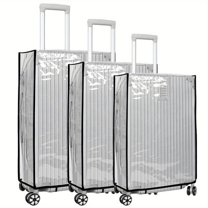 Carry On Luggage – 3 Pack, 28 Inch, PVC, Clear – front view - product view 11