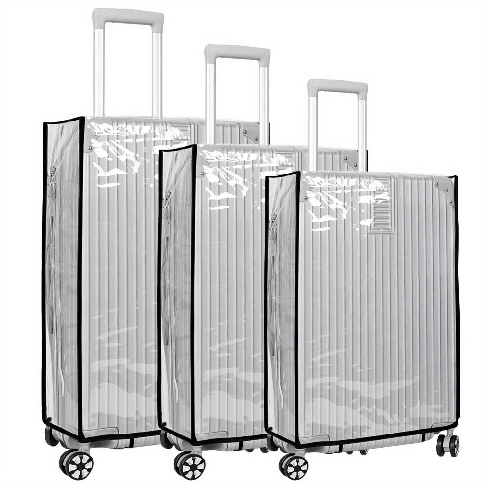 Carry On Luggage – 3 Pack, 28 Inch, PVC, Clear – detail view 3