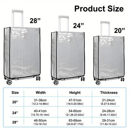 Carry On Luggage – 3 Pack, 28 Inch, PVC, Clear – detail view 4