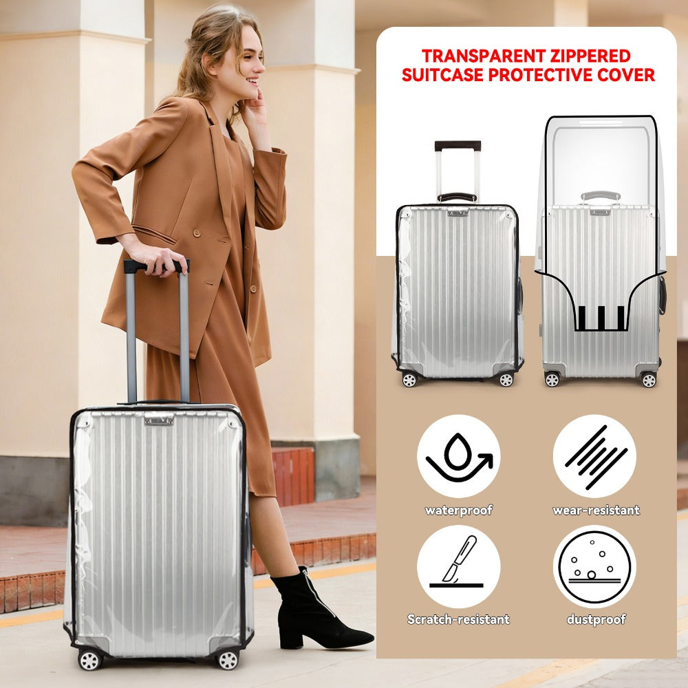 Carry On Luggage – 3 Pack, 28 Inch, PVC, Clear – detail view 8