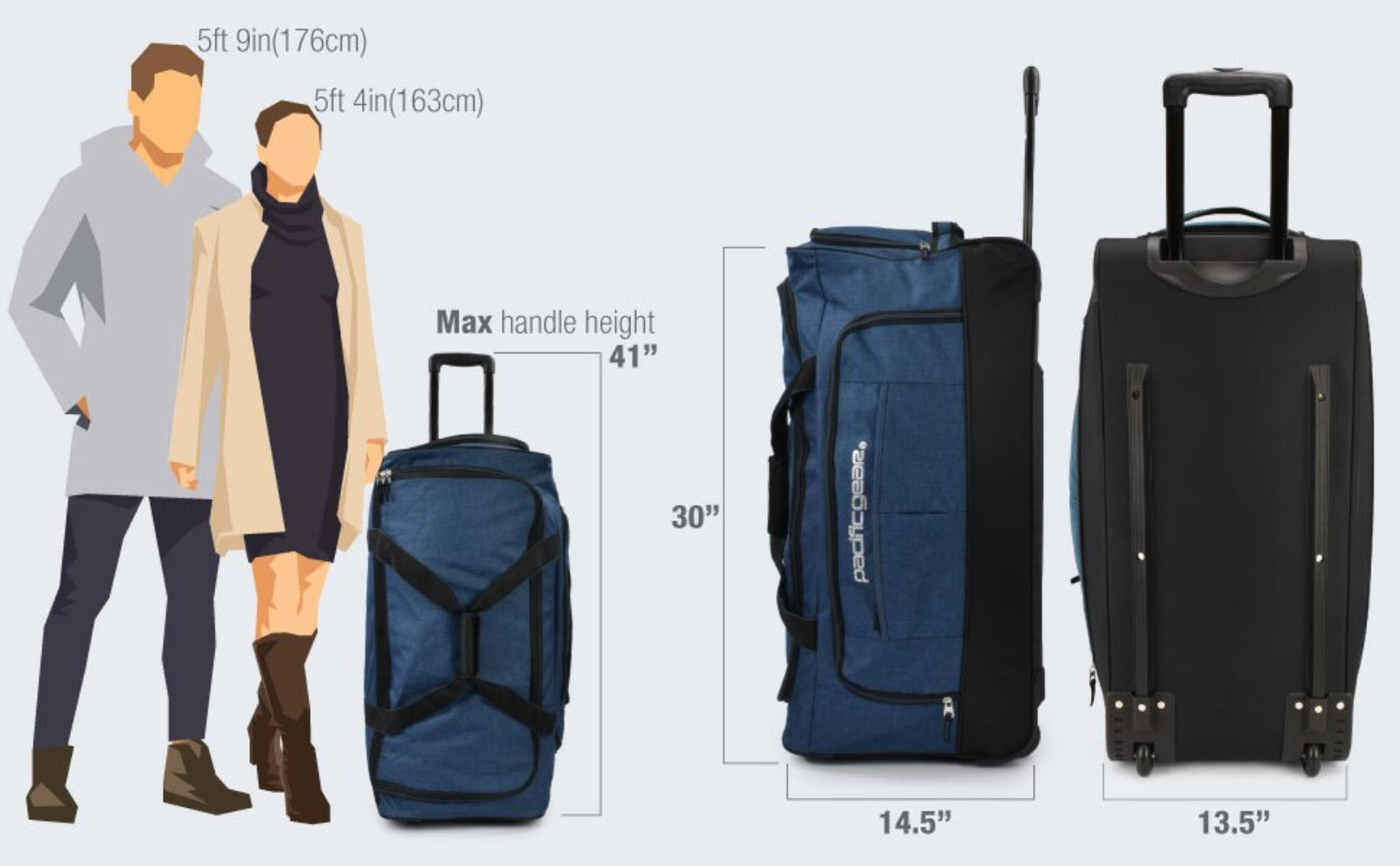 Carry On Luggage – 30 Inch, Polyester, Large Capacity, for Travel – detail view 48