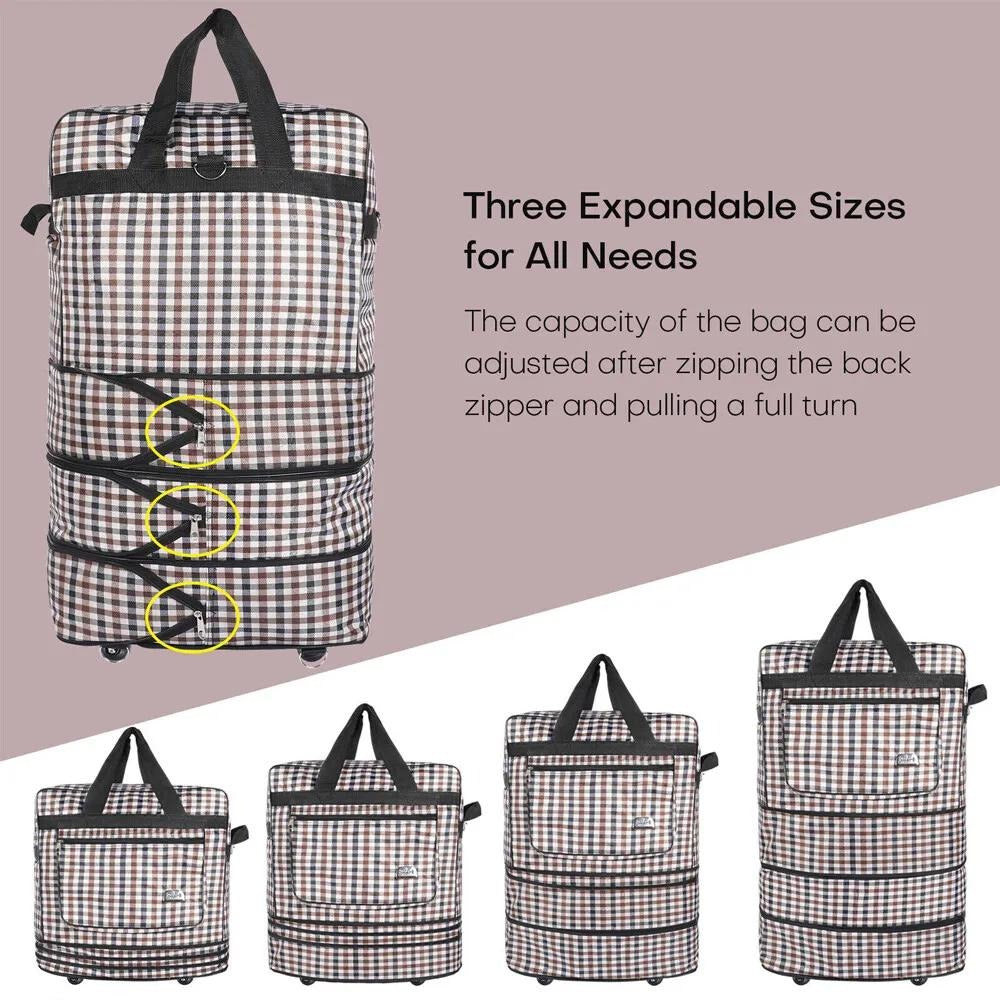 Carry On Luggage – 32 Inch, 77L, Expandable, Foldable – detail view 12