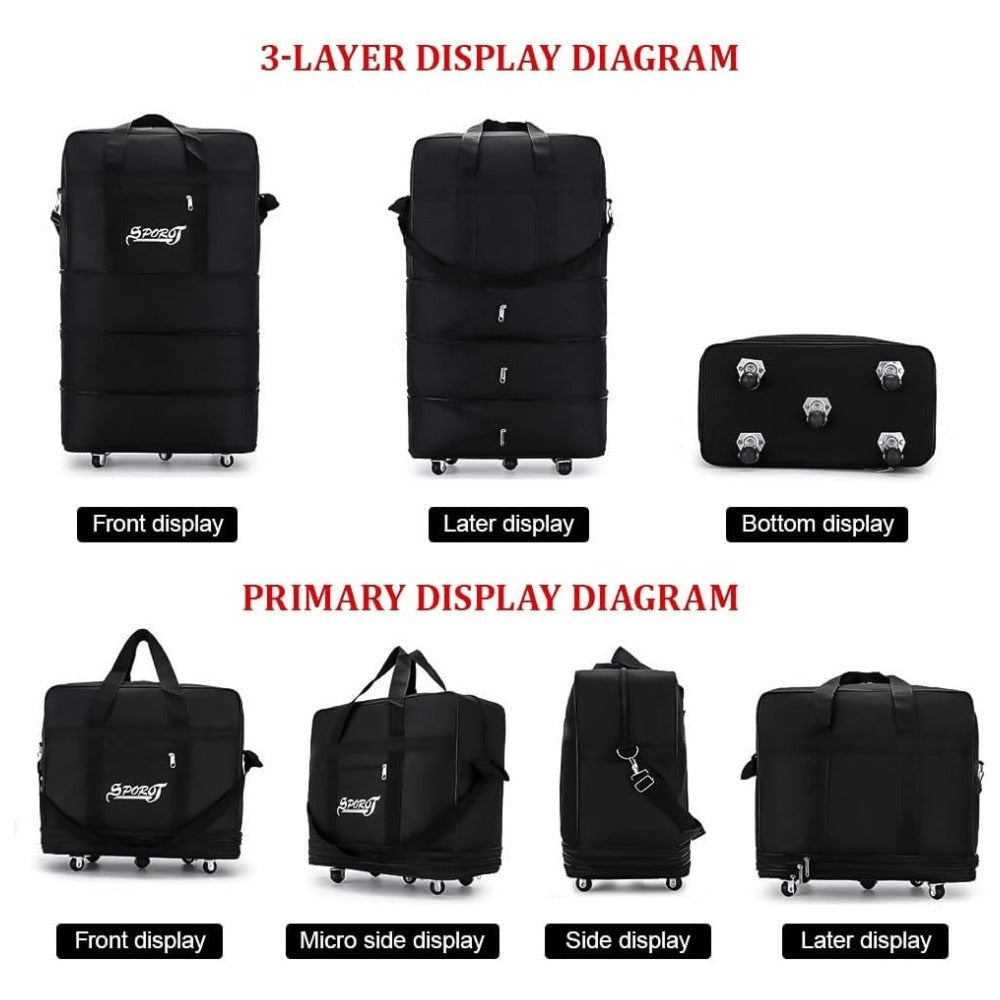 Carry On Luggage – 32 Inch, 77L, Expandable, Foldable – detail view 25
