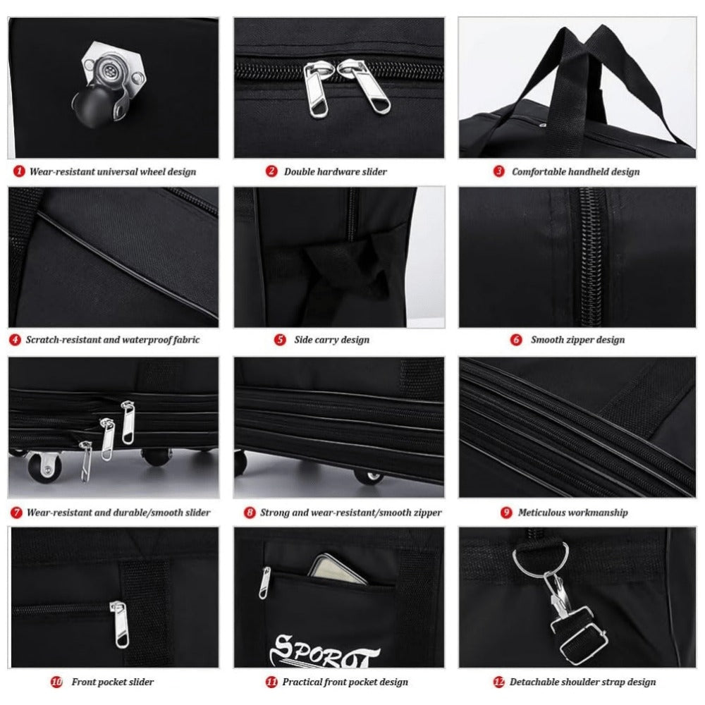 Carry On Luggage – 32 Inch, 77L, Expandable, Foldable – detail view 3